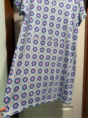 Talbots Blue, Pink and Mint Floral Midi Dress
